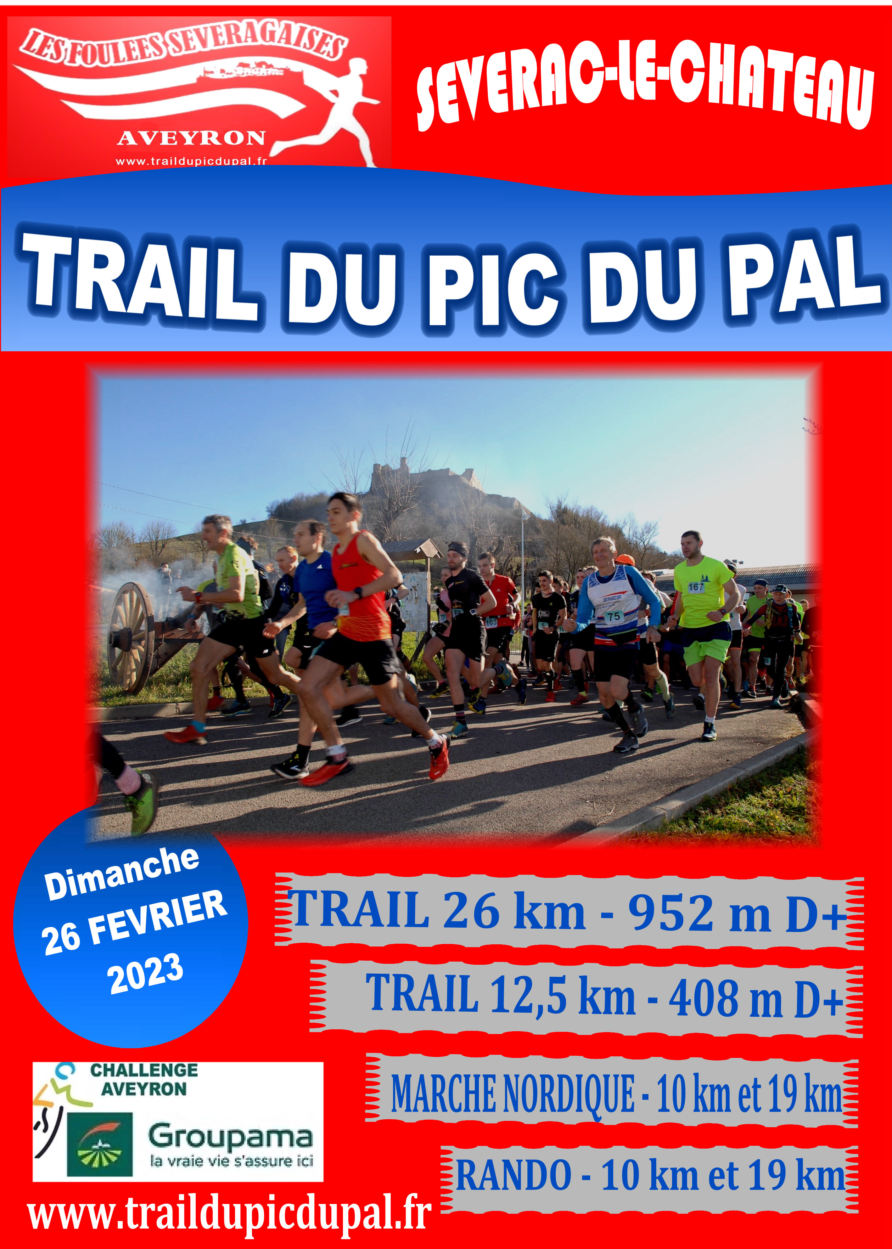 affiche Trail du PIC DU PAL 2023