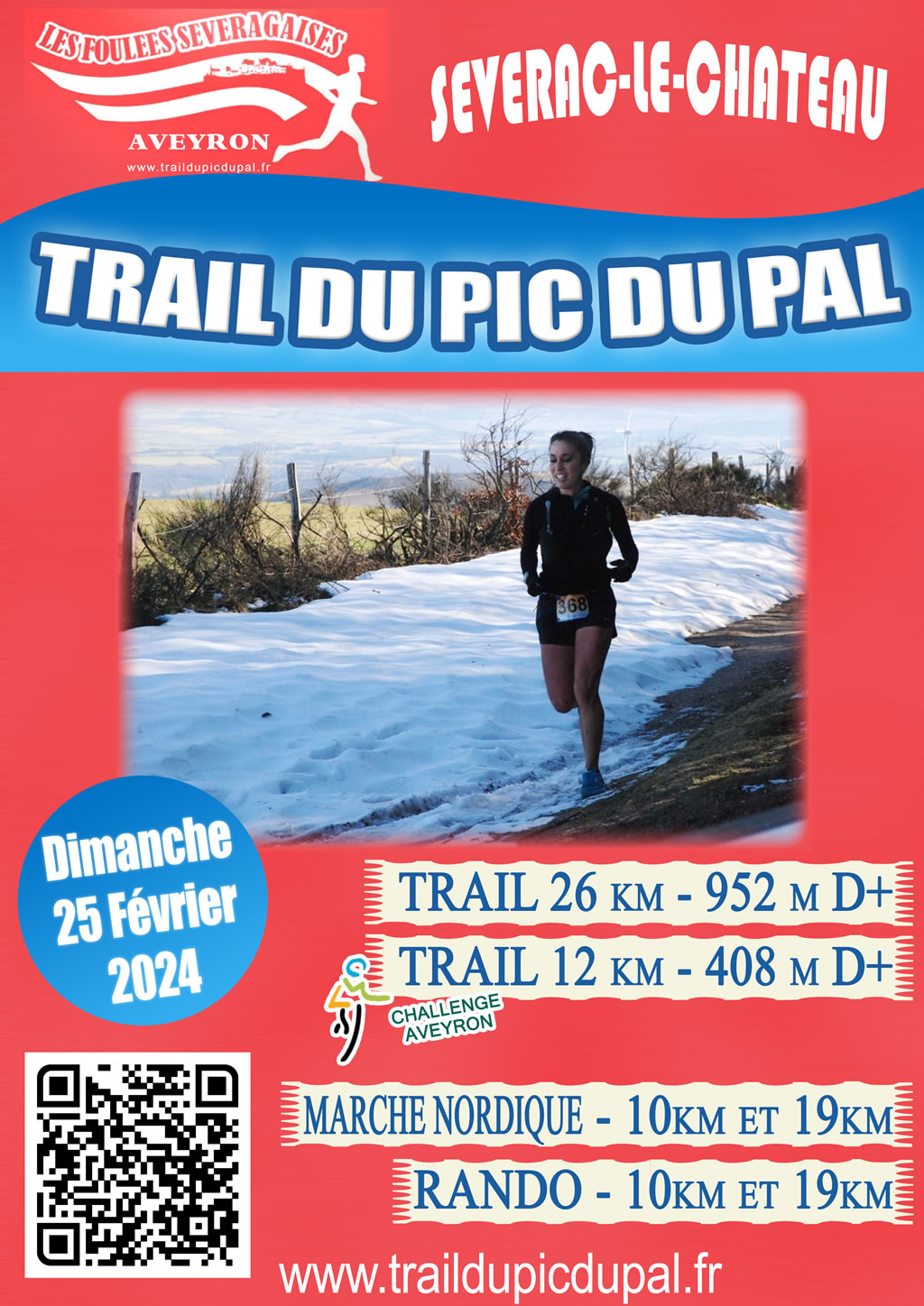 affiche Trail du PIC DU PAL 2024