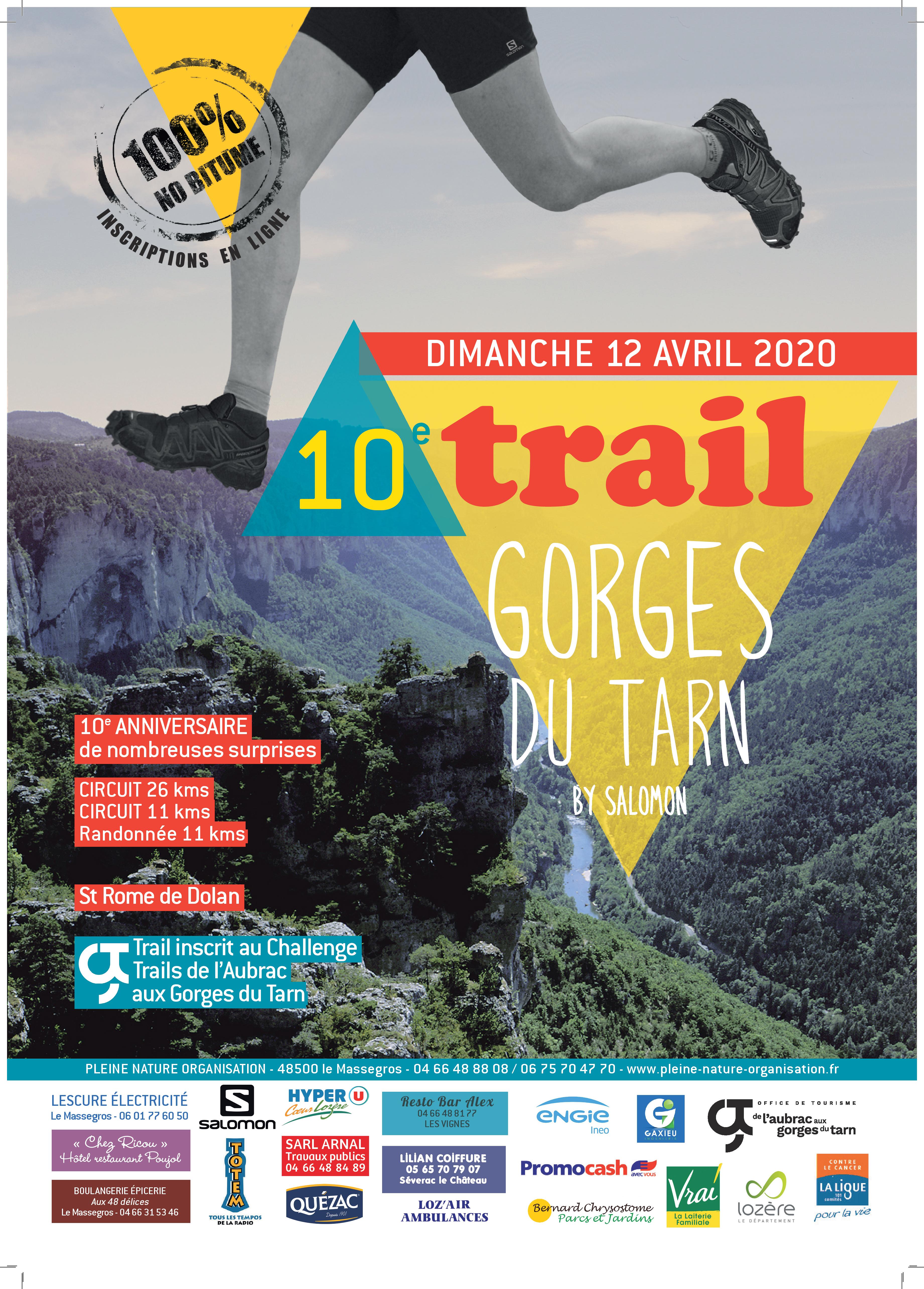 affiche Le Trail des Gorges du Tarn 2021